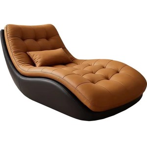 Sillón Reclinable Individual Tipo Cápsula Espacial de <span class=keywords><strong>Gravedad</strong></span> Cero con Diseño Moderno y Minimalista, Patas de Madera, Movimiento Deslizante, Respaldo Abierto y Sin Brazos - Product Image 5