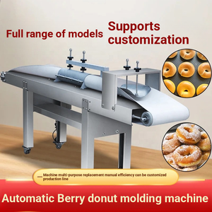 Máquina formadora de bollos pequeños y bagels, divisora automática de masa, máquina comercial <span class=keywords><strong>para</strong></span> hacer donuts, equipo de panadería 220V, de metal, <span class=keywords><strong>para</strong></span> bollos. - Product Image 4