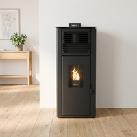 PANSEE PS-100 10kw Kompor Pelet Baja Karbon Modern Ramah Lingkungan dengan Remote Control