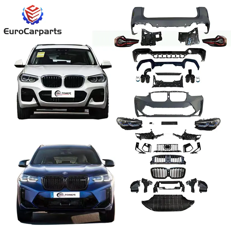 2018-2022Year X3 G08 sport upgrade to X3 F97 LCI Style full car body kits front Bumper rear bumper headlights old to new body ki