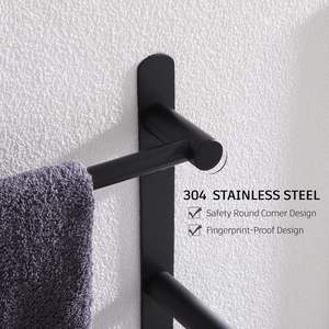 Nero opaco portasciugamani da bagno mensola in acciaio inox a 2 livelli <span class=keywords><strong>scala</strong></span> <span class=keywords><strong>porta</strong></span> <span class=keywords><strong>asciugamani</strong></span> da bagno <span class=keywords><strong>porta</strong></span> <span class=keywords><strong>asciugamani</strong></span> - Product Image 5