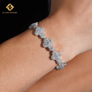 ZUANFA JEWELRY Pulsera de Diamantes Cultivados en Laboratorio en Oro Blanco para Mujer, Corte Brillante Redondo, Certificado IGI, Joyería de Lujo para Bodas - Product Image 2