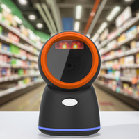 Escáner de Código de Barras de Escritorio JR T30e con Sensor CMOS, Compatible con Android/Linux, Lector de Códigos QR 2D/1D, Interfaz USB COM, 300 Escaneos/Segundo, Negro