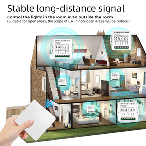 Sixwgh nhà máy trực tiếp RF433 2-gang chuyển tiếp không dây mô-đun 10A 240V AC IP34 không thấm nước CE/FCC/ROHS chứng nhận ABS/PC - Product Image 6