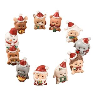 Figura Decorativa Navideña <span class=keywords><strong>2022</strong></span>, Lindos Mini Adornos Navideños, Juguetes de Animales, Muñeco de Nieve, Adornos para Árboles de Navidad para Decoración del Hogar - Product Image 2