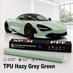ฟิล์มใสกันรอยรถยนต์ XP3M สีเขียวอมเทา OEM เงา ผลิตจาก TPU หนา 7.5 มิล ซ่อมแซมตัวเองได้ ป้องกันรอยขีดข่วน ป้องกันการเหลือง พร้อมช่องระบายอากาศ - Product Image 1