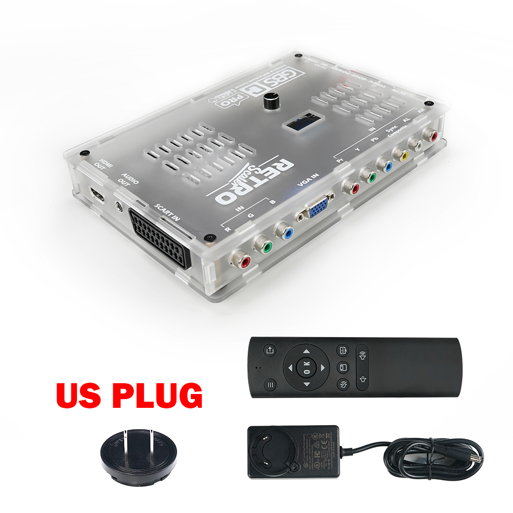 Clear +US plug