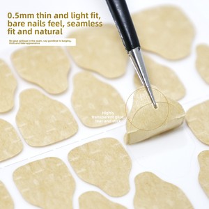 Colle en papier kraft imperméable, longue durée, haute adhérence, <span class=keywords><strong>adhésif</strong></span> <span class=keywords><strong>double</strong></span> <span class=keywords><strong>face</strong></span>, pour nail art, <span class=keywords><strong>faux</strong></span> <span class=keywords><strong>ongles</strong></span> portables, ultra-fins - Product Image 1