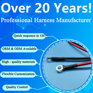 カスタムバイク用コンピュータ電源ケーブルハーネス、Oリング圧着PVC絶縁付き、380V、長さ350mm - Product Image 6