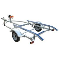 Remorque pour jet ski simple essieu en acier galvanisé, design épuré, légère, économique, durable, capacité 400 kg