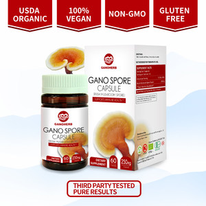 GANOHERB 100% Orgânico <span class=keywords><strong>Shell</strong></span> Quebrado Ganoderma <span class=keywords><strong>Spore</strong></span> Cápsula <span class=keywords><strong>Reishi</strong></span> Cápsula - Product Image 3