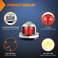 Feu de navigation pour bateau 12V, lampe de proue et tribord pour ponton, voilier, bateau de pêche, signalisation marine LED rouge, verte, blanche, étanche