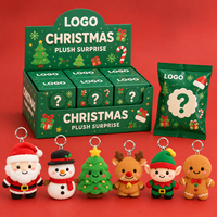 Échantillon Gratuit Porte-clés Cerf Arbre de Noël en Peluche Personnalisé Boîte Mystère OEM Poupée Animal en Peluche Cadeau de Festival Personnalisé