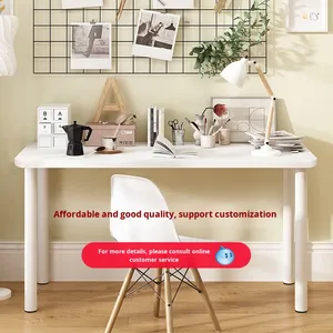 80cm cao trắng hiện đại gỗ đơn giản tùy chỉnh Bàn Máy Tính Chiều dài 60/70/80/90cm góc tròn phòng khách - Product Image 6
