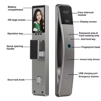 Serrure intelligente numérique WiFi Tuya App avec reconnaissance faciale 3D, empreinte digitale, carte RFID NFC, entrée sans clé, porte en bois, carte mémoire, stockage cloud