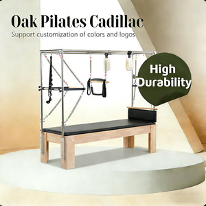 <span class=keywords><strong>Pilates</strong></span> Cadillac <span class=keywords><strong>Reformer</strong></span> con Trapeze Regolabile, Attrezzatura Fitness per Palestra, <span class=keywords><strong>Benefici</strong></span> per la Salute, per Studio e Uso Domestico, 2-in-1, in Quercia e Acero - Product Image 3