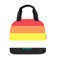 Sac à déjeuner arc-en-ciel (à sept rayures) pour femmes et hommes, sac fourre-tout réutilisable, sacs à déjeuner isothermes pour le travail, le pique-nique, l'école
