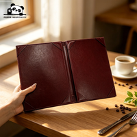 Porte-menu d'angle élégant pour restaurant, présentoir de menu de luxe, couverture de menu classique pour salle à manger