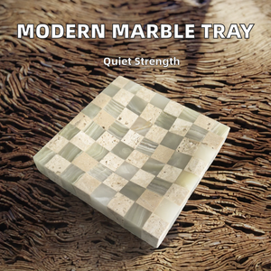 Elegant Modern <b>Square</b> <b>Marble</b> Handmade <b>Coffee</b> <b>Table</b> Plaid Tray Jewelry Organizer Watch Key Holder Serving Dish Home Decor Wedding - Product Image 2