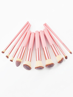 Ensemble de pinceaux de maquillage personnalisable, 10 pièces, idéal pour les voyages, avec pochette, polyvalent pour les débutants