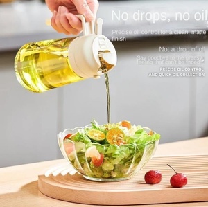 Dispenser Olio in Vetro per Uso Domestico, per Grigliate e Cotture, Design Doppio Uso Versa e Spruzza, Apertura e Chiusura Automatica, Anti-goccia, Facile da Usare - Product Image 3