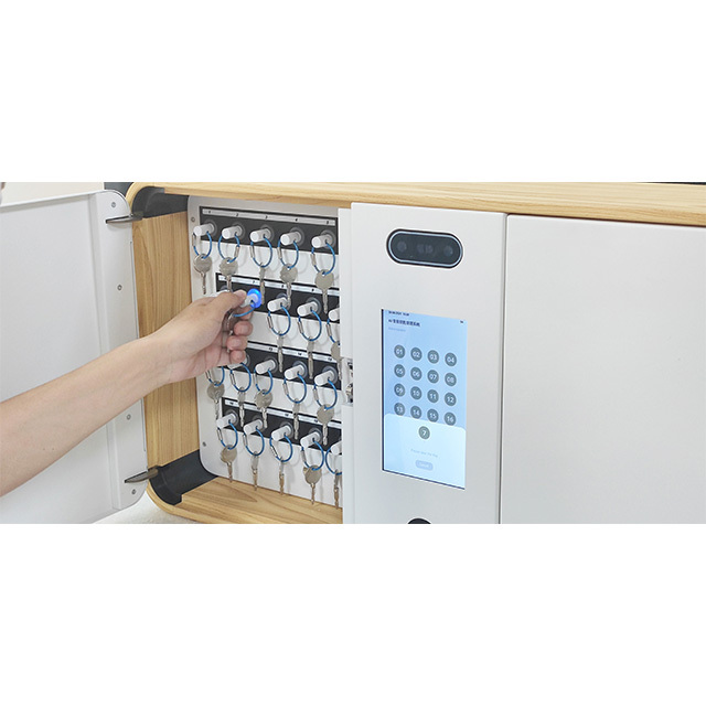 Intelligent Biometric Key Lock Office After Hours Key Drop Box Safe Facial Recognition 99Plus V-200C 40 Keys Indoor Outdoor Use