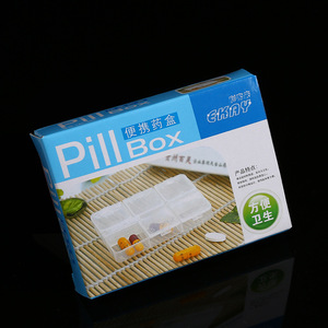 Portable Pillbox <b>6</b> Compartment Transparent PP Plastic Medicine Box Travel Storage Case - Product Image 5