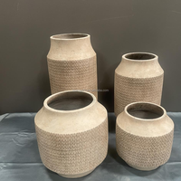 Macetas Tradicionales de Fibrocemento con Orificio de Drenaje para Jardín, Uso en Interiores/Exteriores, Hogar, Centro Comercial