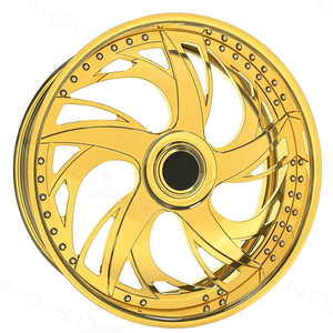 Jantes forgées 3 pièces 24x9.5 24x10 5x4.75 5x120.65 Or Échelonnées pour Chevy Impala Monte Carlo G Body - Product Image 3