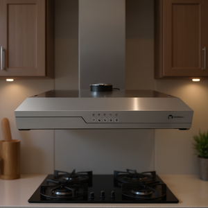 Hotte aspirante encastrable Shorbull 60 cm en acier inoxydable, extracteur de cuisine ventilé, argenté CAM-A60 - Product Image 2