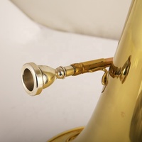 Gold Lacquer 4 Piston Brass Instrument Marching Bb Tone Tuba