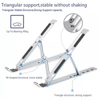 Nouveau support d'ordinateur portable pliable en alliage d'aluminium réglable Efast pour ordinateur portable de 9 à 15,6 pouces