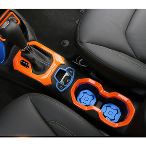 Accesorios Interiores para Automóvil Color Naranja para <span class=keywords><strong>Jeep</strong></span> <span class=keywords><strong>Renegade</strong></span> 2016-2021, Panel de Cambios, Perilla de Cambio, Ajuste del Asiento, Cubierta del Volante - Product Image 4