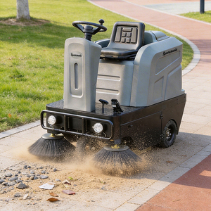 Automatic <b>Floor</b> Cleaner Sweepers Street Sweeping <b>Machine</b> With Dual Brush for Large Area <b>Cleaning</b> Dual Brush System Effectively C - Product Image 2