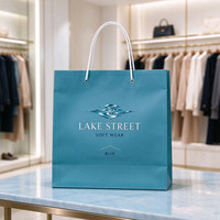 Sac fourre-tout en papier cartonné recyclable, sac de shopping personnalisé avec logo pour boutique de vêtements, sac en papier pour boutique