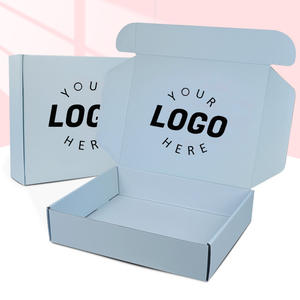 El fabricante personaliza cajas <span class=keywords><strong>de</strong></span> transporte <span class=keywords><strong>de</strong></span> <span class=keywords><strong>correo</strong></span> plegables <span class=keywords><strong>de</strong></span> buzón <span class=keywords><strong>de</strong></span> cartón corrugado azul con logotipos impresos personalizados - Product Image 1