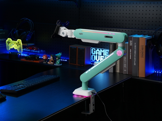 Heavy Duty Ultrawide Desk Mount Monitor Stand Gas Spring Dual Monitor Arm