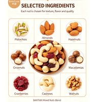 BANTIAN Vente en gros de fruits secs et noix assortis, amandes décortiquées, noisettes, non salées, grillées, dures et sucrées, 1000g, collation pour la famille et les fêtes, personnalisable
