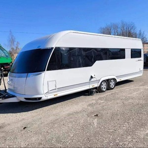 Roulotte de voyage moderne en aluminium et acier inoxydable, mini, légère, 4x4, étanche, avec double amortisseur - Product Image 1
