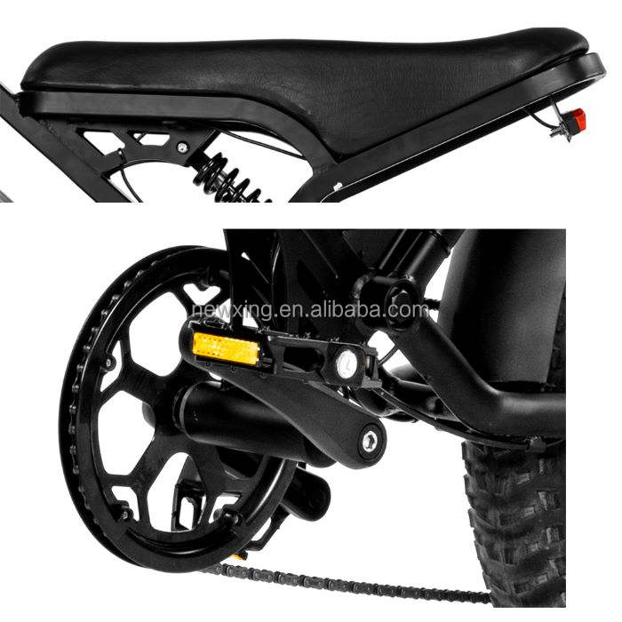 V20 Fat Bike Full Suspension, 250W Power, 20inch Retro Mountain Bike