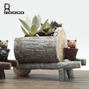 Roogo Nhà Bán Buôn Nhựa Nhỏ Vườn Xe Tải Nồi Kích Thước Nhỏ Mọng Nước Trồng Rừng Cổ Tích Máy Tính Để Bàn Trang Trí Nội Thất Chậu Hoa & Trồng - Product Image 4