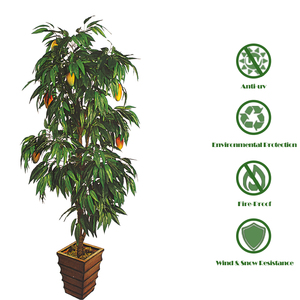 Proveedores de plantas artificiales Árbol <span class=keywords><strong>frutal</strong></span> de plástico tropical de alta calidad Árbol de <span class=keywords><strong>mango</strong></span> artificial para decoración de fiesta de hotel de oficina - Product Image 2
