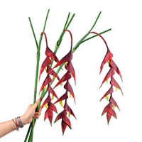 Plante artificielle suspendue en PVC : Oiseau de paradis, Paon miniature, Orchidée queue de scorpion, Plante griffe de crabe pour la maison
