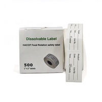 Étiquette personnalisée de 1 x 2 pouces, flexible, adhésive, écologique, imprimée UV, de sécurité alimentaire, dissolvable, pour les surfaces d'emballage domestique