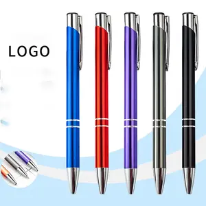 High Quality Wholesale Custom LOGO Promotional Metal Branded Luxury Pens Business Advertising Gift Metal Roller Ball Point Pen