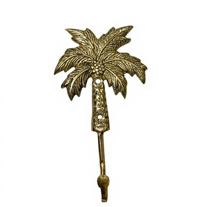Meilleure vente en Indonésie : Patère murale décorative en métal motif palmier tropical, résistante à la rouille, design à un seul niveau pour la cuisine - Product Image 3