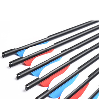 Flèche courte en carbone 8.8mm flèche de tir à l'arc de chasse flèche courte interchangeable pointue 16 ", 20", 22 "flèches en carbone pur