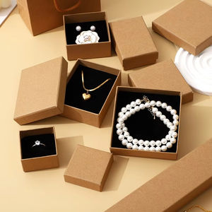 Vente chaude Bijoux <span class=keywords><strong>Emballage</strong></span> Kraft Anneau Collier Boucle D'oreille Boîte Bijoux <span class=keywords><strong>Emballage</strong></span> Cadeau Boîtes En Papier - Product Image 2