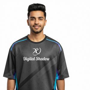 Camiseta Sublimada Oversize para Hombre, Poliéster/Algodón, Estilo Urbano, Casual, Corte Regular, Anti-Pilling, Transpirable - Product Image 1