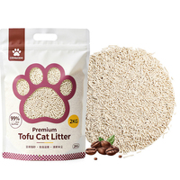 Litière pour chat en tofu biodégradable, emballage sous vide, agglomération rapide, écologique, facile à nettoyer, soluble dans l'eau, sable de fibres végétales, Chine